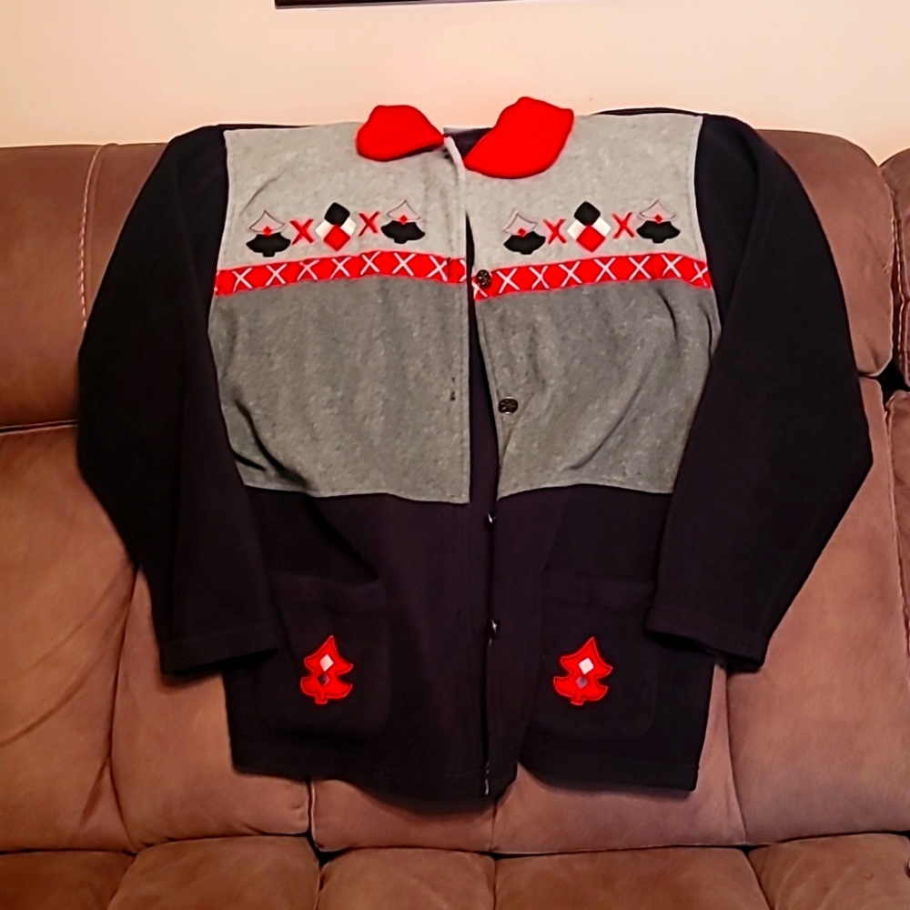 Women's button up sweater